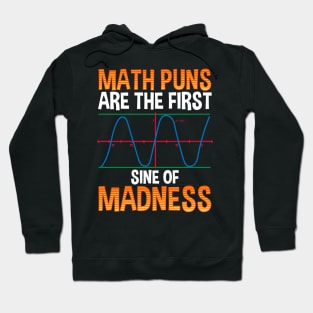 Funny Math Puns Are The First Sine Of Madness Hoodie